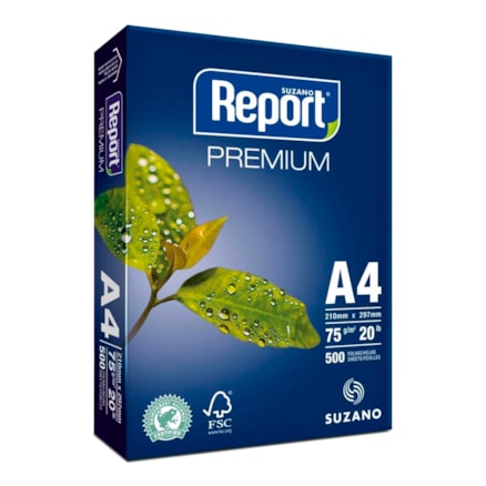 Papel A4 Suzano Report Premium Resma 500 Folhas