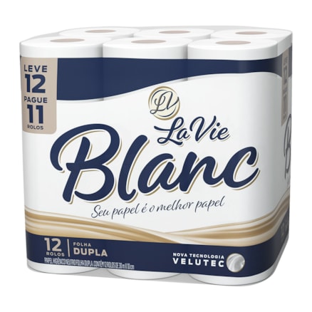 Papel Higiênico La Vie Blanc Folha Dupla Leve 12 Pague 11