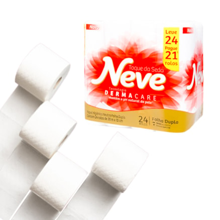 Papel Higiênico Neve Folha Dupla Leve 24 Pague 21