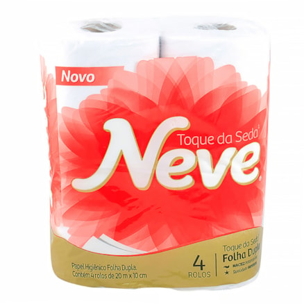 Papel Higiênico Neve Folha Dupla Toque De Seda 4 Und