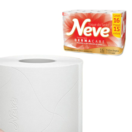 Papel Higiênico Neve Folha Dupla Toque Seda Leve 16 Pague 15