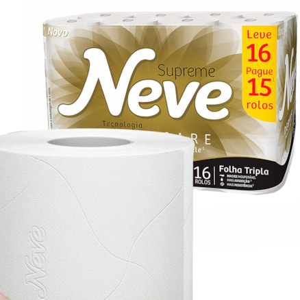 Papel Higiênico Neve Folha Tripla Leve 16 Pague 15