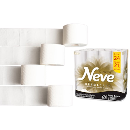 Papel Higiênico Neve Folha Tripla Leve 24 Pague 21