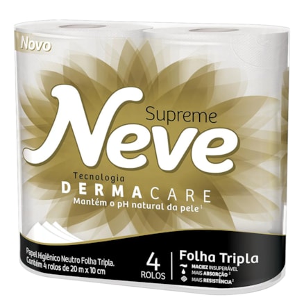 Papel Higiênico Neve Supreme Folha Tripla 4 Und