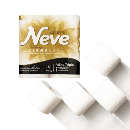 Papel Higiênico Neve Supreme Folha Tripla 4 Und