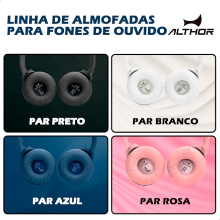 Par de Almofada Espuma Fone de Ouvido Compatível com JBL Tune600 T500 T500bt T450 T450bt