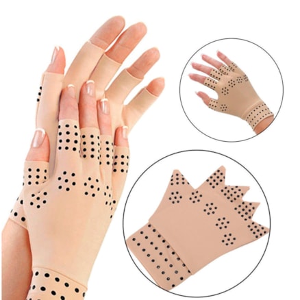 Par Luva Magnética Bege Leshp Par Luva Magnética Bege Leshp