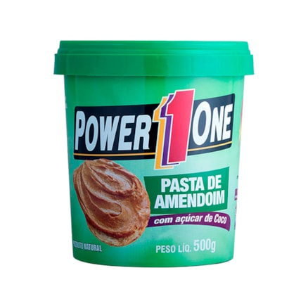 Pasta De Amendoim Power 1 One 0 Lactose Açúcar De Coco 500g