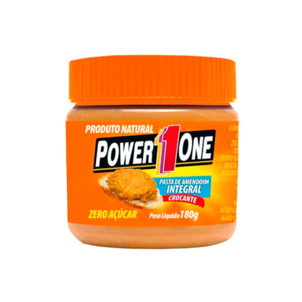 Pasta De Amendoim Power 1 One Crocante 0% Açúcar 180g