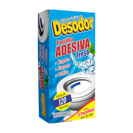 Pastilha Adesiva Desodor Fresh 3 Und 33g