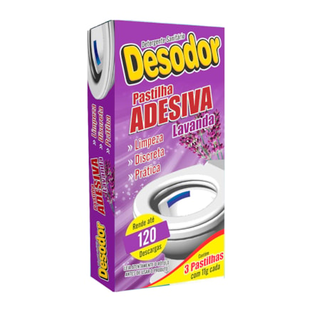 Pastilha Adesiva Desodor Lavanda 3 Und 33g