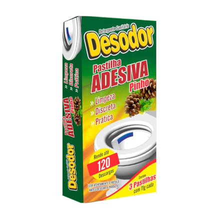 Pastilha Adesiva Desodor Pinho 3 Und 33g