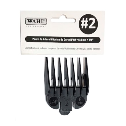 Pente Wahl Pro Basic Número 2 6mm 1/4 Máquina Corte