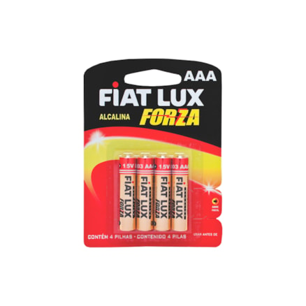 Pilha Fiatlux Alcalina Forza Aaa 4 Und