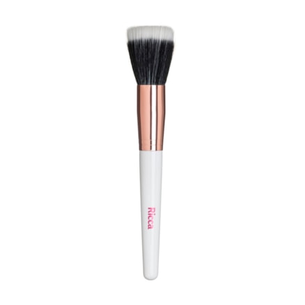 Pincel Ricca Rose Gold Duo Fiber Resultado Profissional