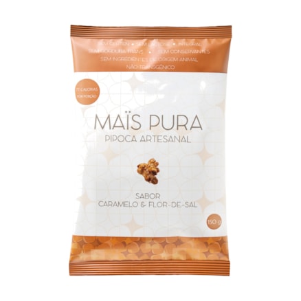 Pipoca Artesanal Mais Pura Caramelo E Flor De Sal 150g