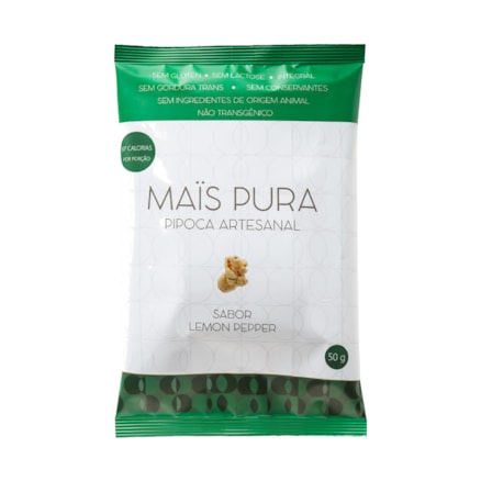 Pipoca Artesanal Mais Pura Lemon Pepper 50g