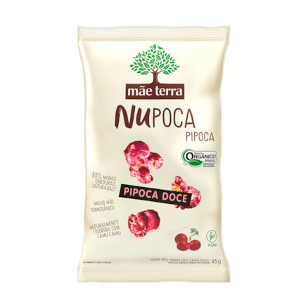 Pipoca Doce Mãe Terra Nupoca Vegano Camu Camu 35g