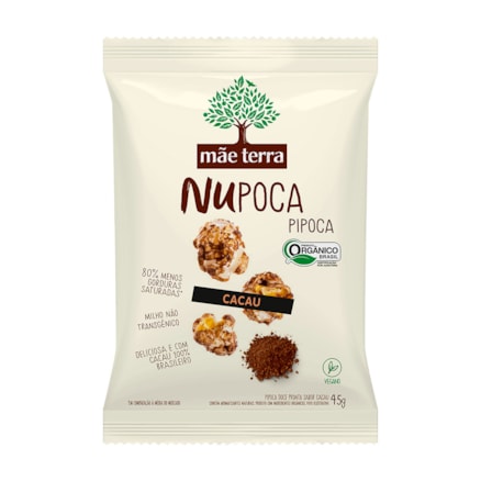 Pipoca Pronta Nupoca Mãe Terra Cacau 45g