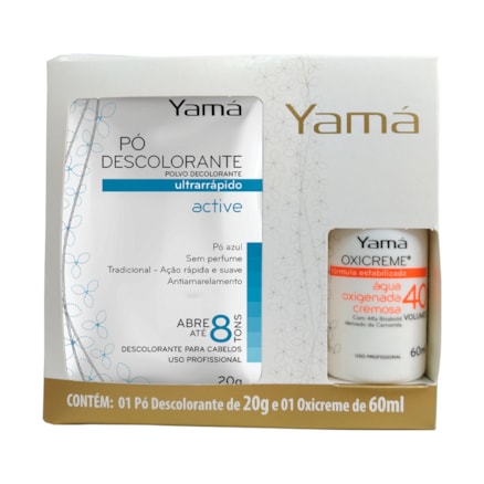 Pó Descolorante Yamá Activ 20g + Água Oxigenada 60ml