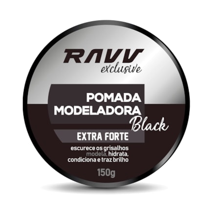 Pomada Mod Ravv Black Extra Forte Modela Hidrata 150g