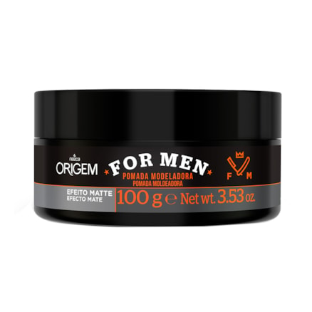 Pomada Origem For Men Matte Brilho Fixação Extra Forte 100g