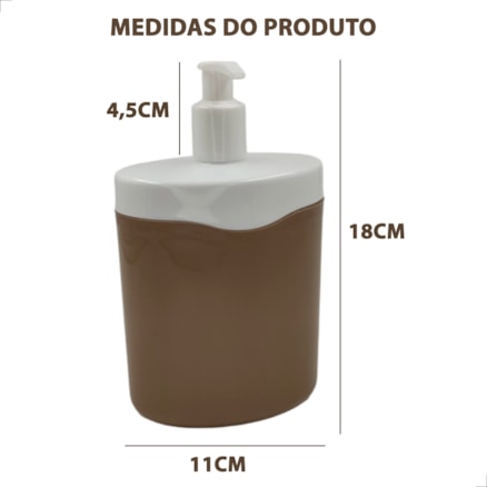 Porta Sabonete Líquido 500ml Dispenser Plástico Cozinha Banheiro Pia com Tampa