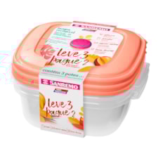 Pote Plástico Sanremo Com Tampa Leve 3 Pague 2 1,5l