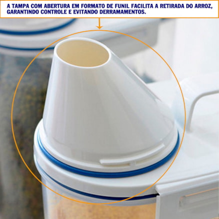 Pote Porta Sabão Pó Líquido Amaciante Dispenser Hermético 2l Transparente INMA