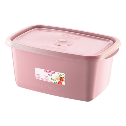 Pote Sanremo Retangular Rosa 1,4l