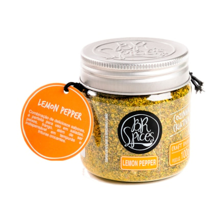 Pote Tempero Brspices Lemon Pepper Cozinha Criativa 100g