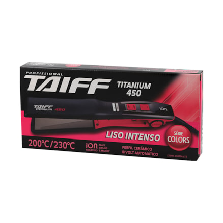 Prancha Taiff Titanium Pink Fios Macios Brilhosos Hidratado