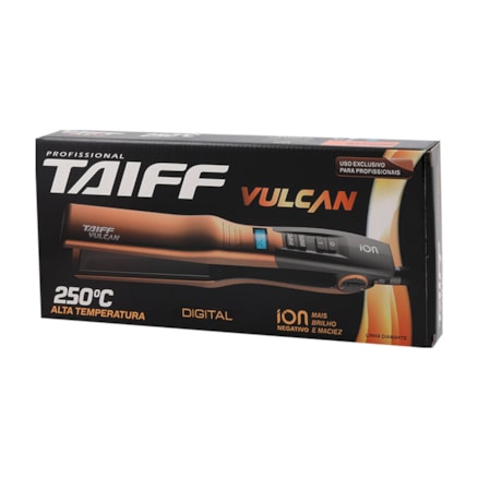 Prancha Taiff Vulcan Diamante Brilho Maciez Digital 250°c