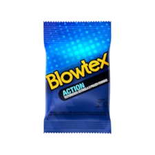 Preservativo Blowtex Action Texturizado Lubrificado 3 Und