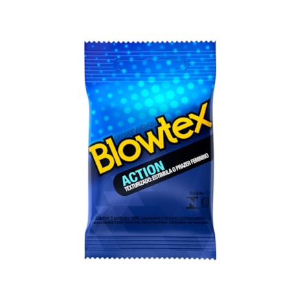 Preservativo Blowtex Action Texturizado Lubrificado 3 Und