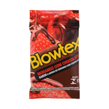 Preservativo Blowtex Morango Chocolate Lubrificado 3 Und