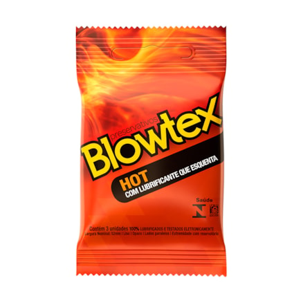 Preservativo Blowtex Quente Mais Prazer Relação Prot 3 Und