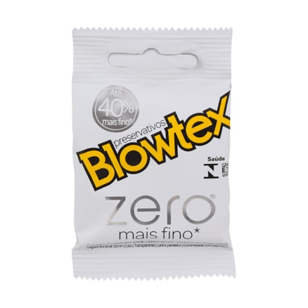 Preservativo Blowtex Zero 40% Mais Fino Lubrificado 3 Und