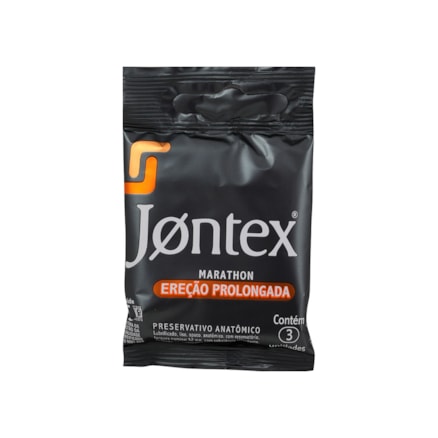 Preservativo Jontex Marathon Ereção Prolongada 3 Und