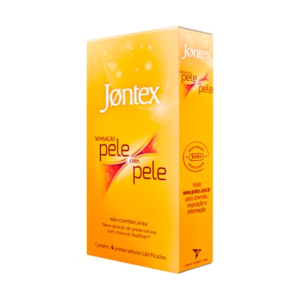 Preservativo Jontex Sensação Pele Com Pele Confortável 4 Und