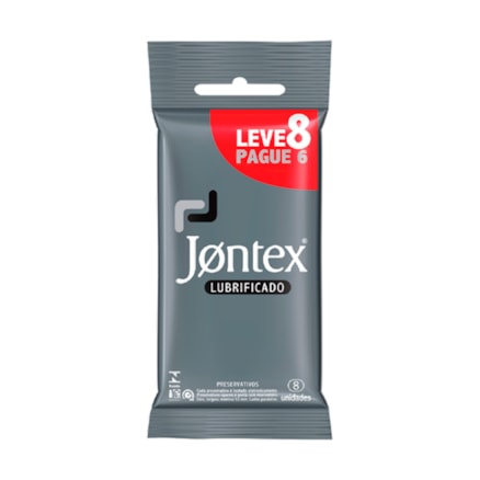 Preservativo Jontex Tradicional Lubrificado Inibe Odor 8 Und