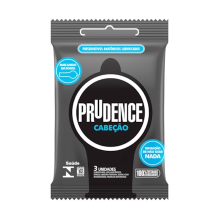 Preservativo Prudence Cabeção Formato Anatômico 3 Und