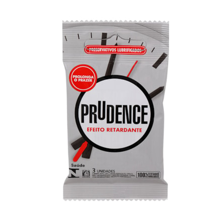 Preservativo Prudence Efeito Retardante Lubrificado 3 Und