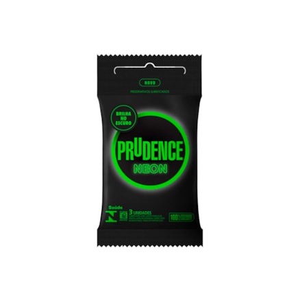 Preservativo Prudence Neon Lubrificado 3 Und