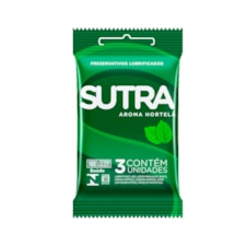 Preservativo Sutra Aroma Hortelã Lubrificado 3 Und