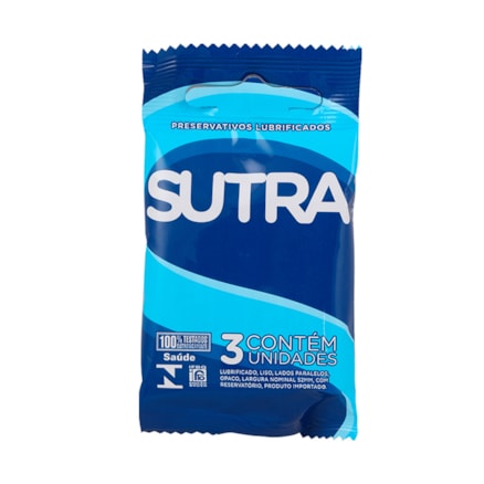 Preservativo Sutra Tradicional Lubrificado 3 Und