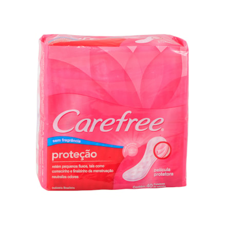 Protetor Diário Carefree Sem Perfume 40 Und