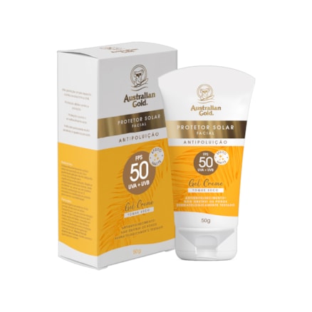 Protetor Solar Australian Gold Facial F50 Antipoluição 50g