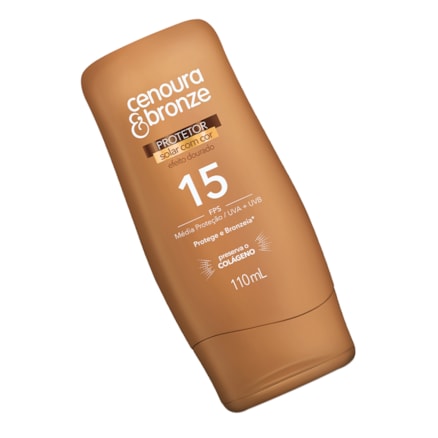 Protetor Solar Cenoura E Bronze Cor Fps15 Bronzeador 110ml