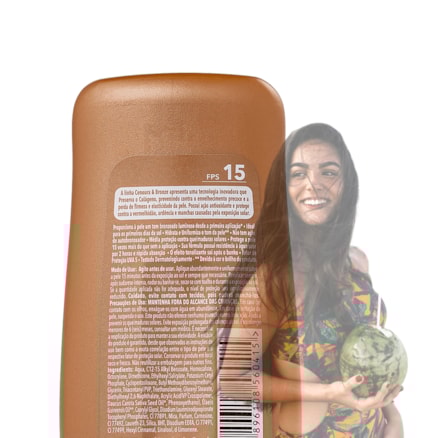 Protetor Solar Cenoura E Bronze Cor Fps15 Bronzeador 110ml